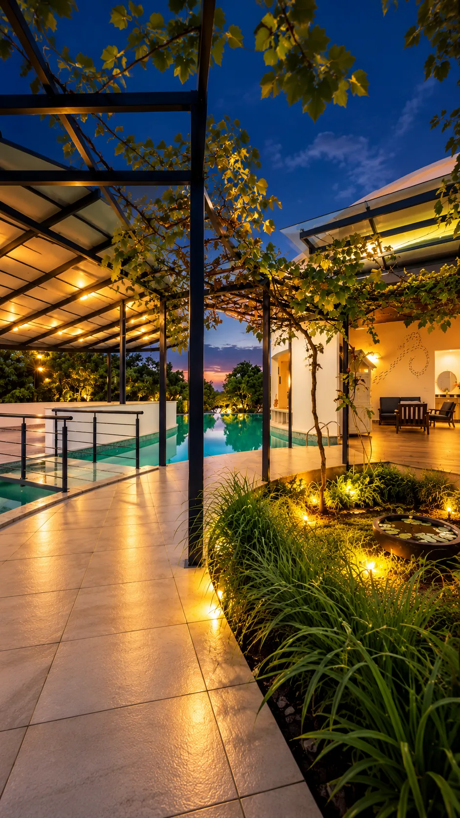 Blue Lagoon — Mediterranean-Style Villa with Skylit Bathrooms